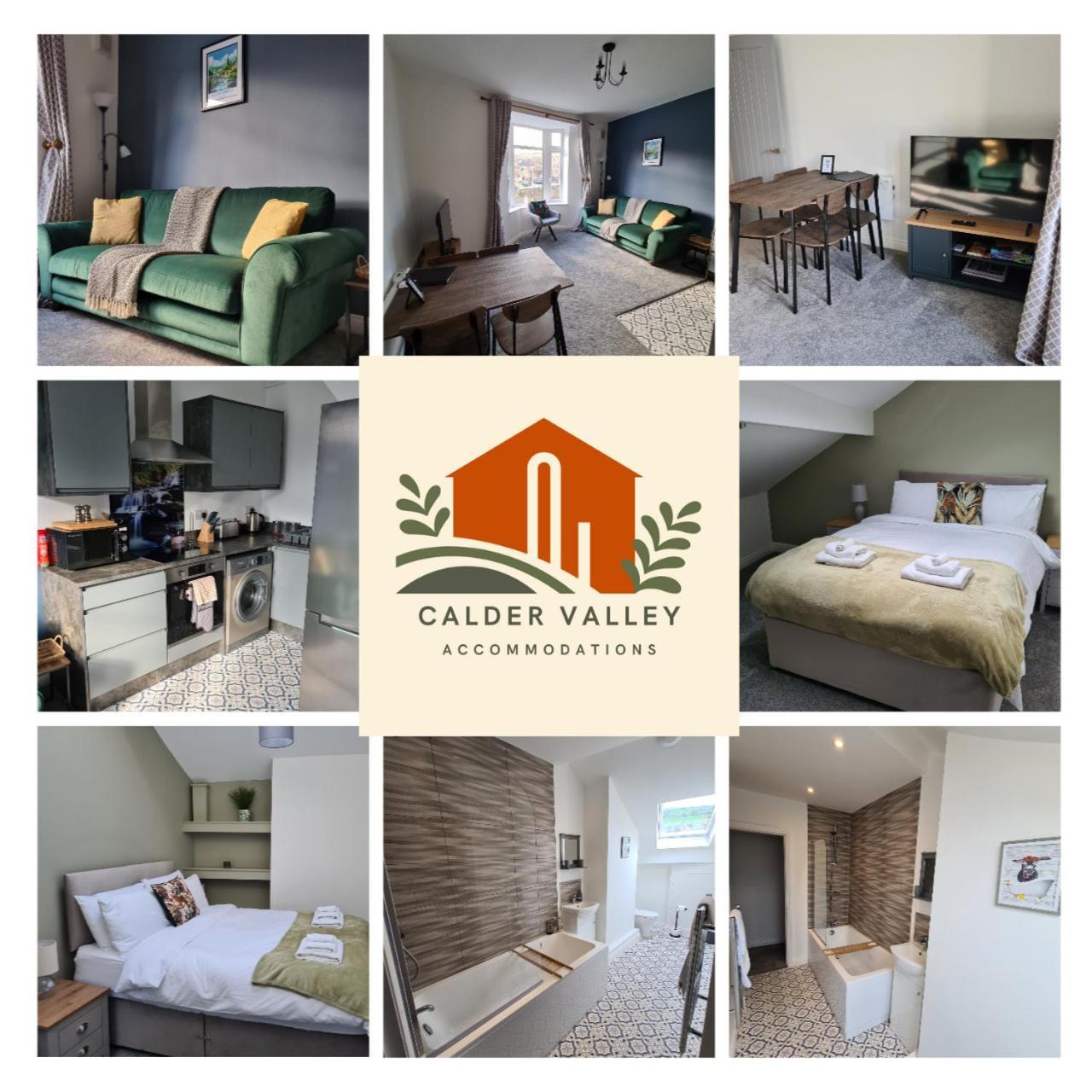 Modern River View Mytholmroyd Apartment Bagian luar foto